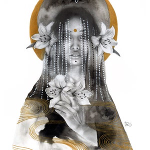 VIER ELEMENTE: WASSER | Open Edition Fine Art Print | Spirituell - Sacred Feminine - Natur - Symbolismus - Okkult - Astrologie