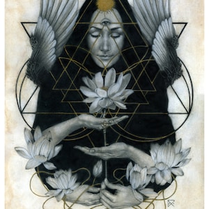 The Path | Open Edition Fine Art Print | Spiritual - Sacred Feminine - Nature - Symbolism - Third eye - Occult - Sacred geometry