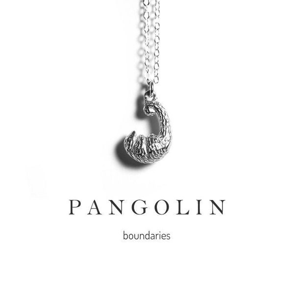 Pangolin Necklace, Sterling Silver Charms, Pangolins, Protection Amulet, Self-Care