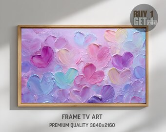 Frame TV Art, Textured Romantic Wall Art | Valentine’s Day (Digital Download) TV4-411