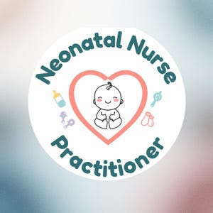 Autocollant en vinyle pour infirmière praticienne néonatale | Cadeau pour infirmière praticienne de l'USIN | Sticker professionnel de santé