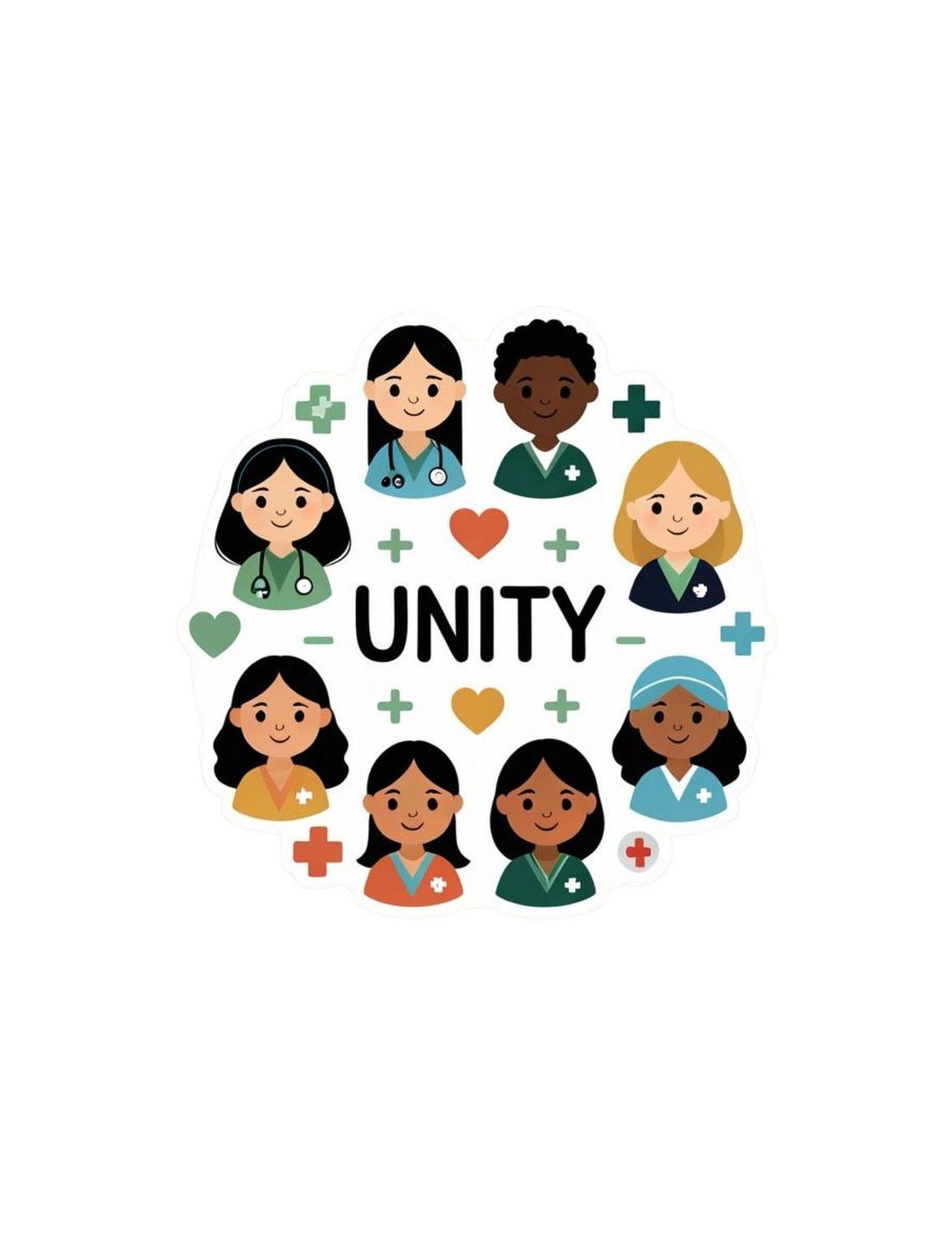 UNITY Healthcare Wall Art Printable | Inclusive Medical Team ...