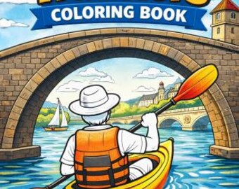 The Travelers Coloring Book Printable, Coloring Pages PDF, Coloring Book for Kids and Adults, Instant Download, 30 Pages