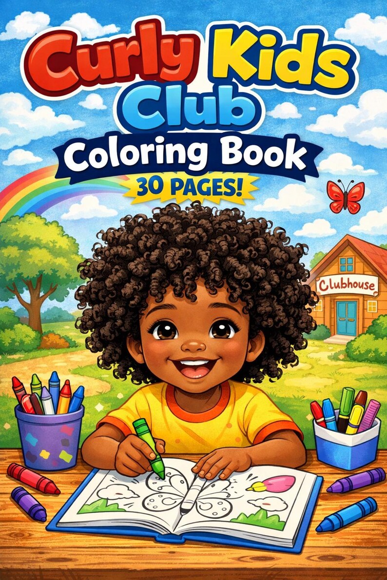 Fun Club Coloring Pages Curly Kids Club Coloring Book Printable, Coloring Pages PDF, Coloring ...