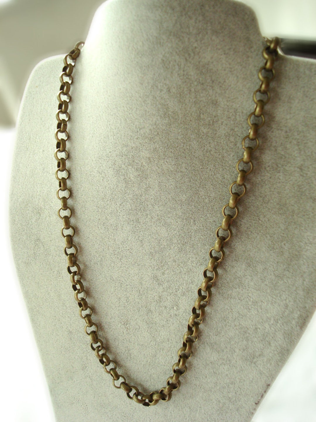 Men's Rolo Chain Necklace Simple and Masculine. for Women Too. (brass ...