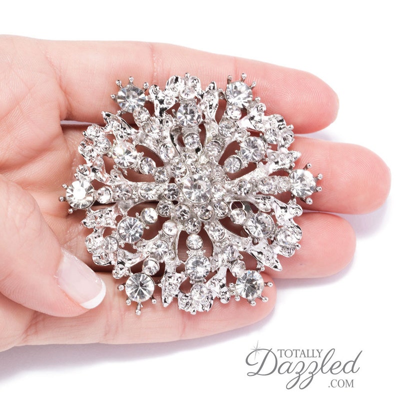 1pc Rhinestone Brooch Embellishments Wholesale Wedding Etsy