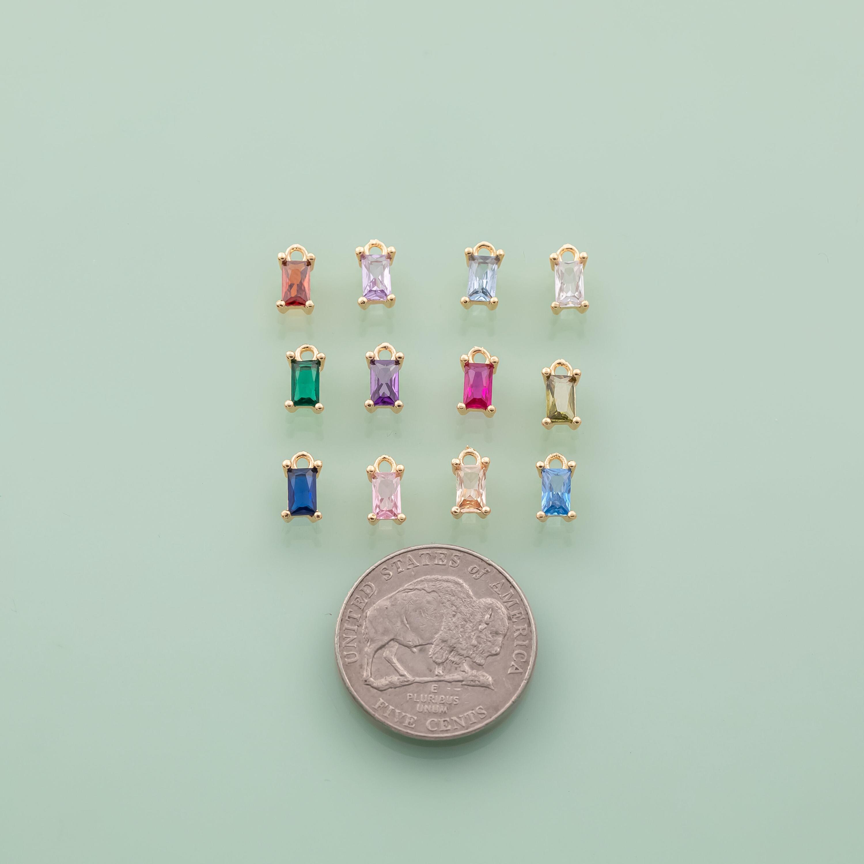 Full Set 18K Gold Filled Birthstone Charms Made in Usa 1420 14/20 Gold ...
