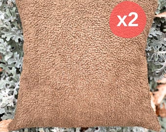 2-Pack Boucle Teddy Cushion Covers – Cozy Decorative Pillow Set – Throw Pillows