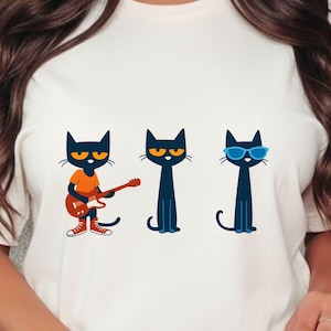 Y2K Pete Cat Baby Tee, Vintage 90s Crop Top Tshirt, Shirt, Long, Sweatshirt, Hoodie