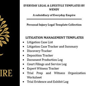Personal Injury Litigation Management and Trial Readiness System | Discovery, Depositions & Deadlines