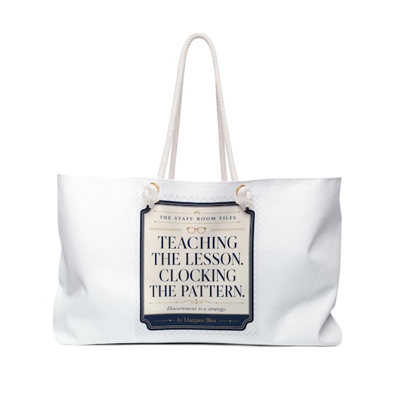 Teaching the lesson and Clocking the Pattern - Weekender Bag & Tumbler