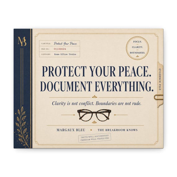 Protect Your Peace Document Everything canvas | Matte stretched wall art