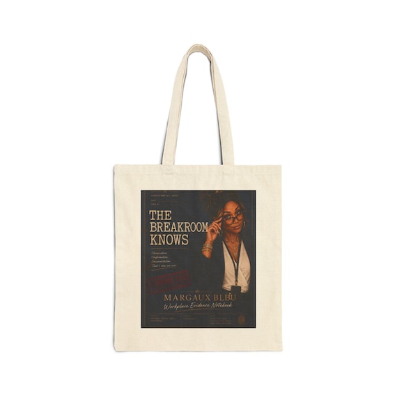 The Breakroom Knows Tote Bag | Book Cover Art Canvas Tote
