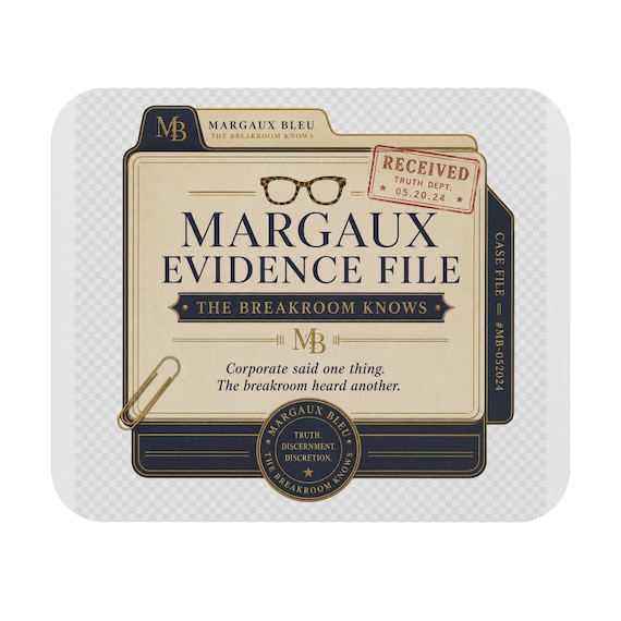 Margaux Evidence File Mouse Pad | Vintage Case File Desk Mat