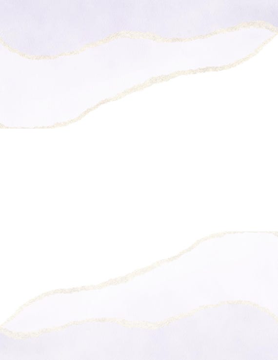 Purple Gold Watercolor Stationery Set (Digital Download)