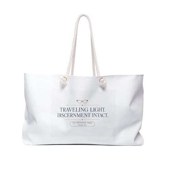 Traveling Light Discernment Intact Weekender Bag | Canvas Tote, Rope Handles