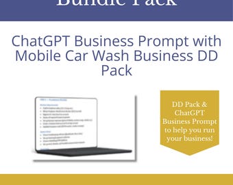 Mobile Car Wash Business Buyer Bundle | Due Diligence Pack + ChatGPT Prompt (Editable DOCX)