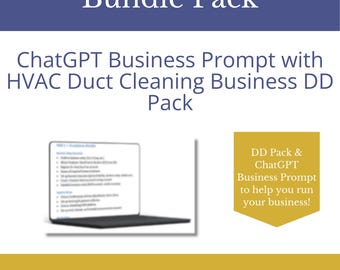 HVAC Duct Cleaning Business Buyer Bundle | Due Diligence + ChatGPT Prompt (Editable DOCX)