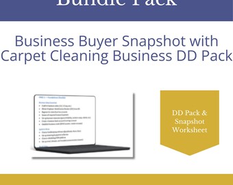 Carpet Cleaning Business Buyer Bundle | Due Diligence Pack (Instant Download)