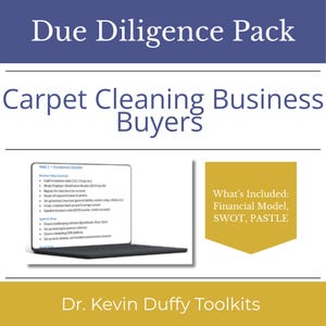 Carpet Cleaning Business Buyer Due Diligence Pack | Financial Model, Equipment Checklist, SBA-Ready Templates