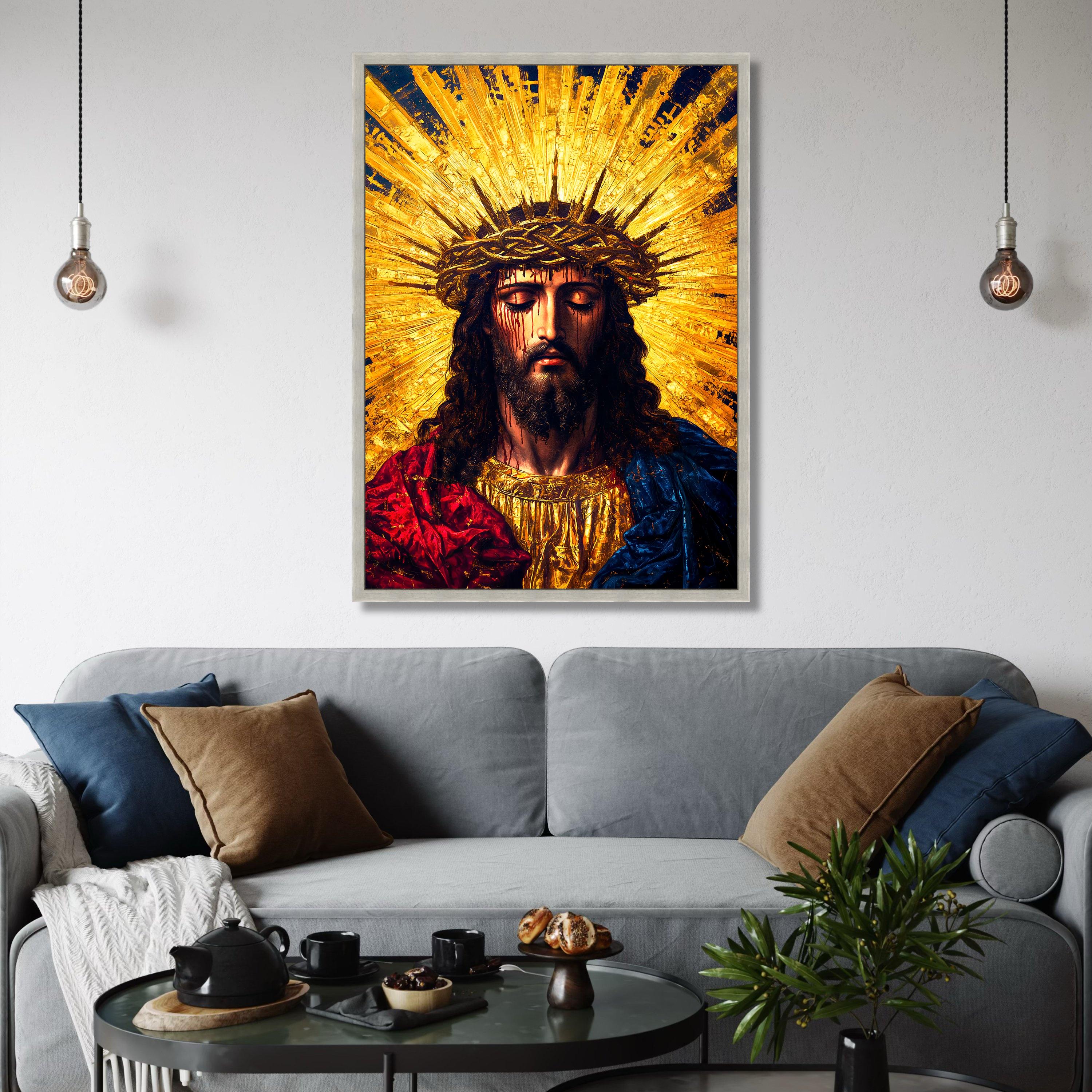 Jesus Christ Crown of Thorns Canvas Print, Religious Wall Art - Etsy