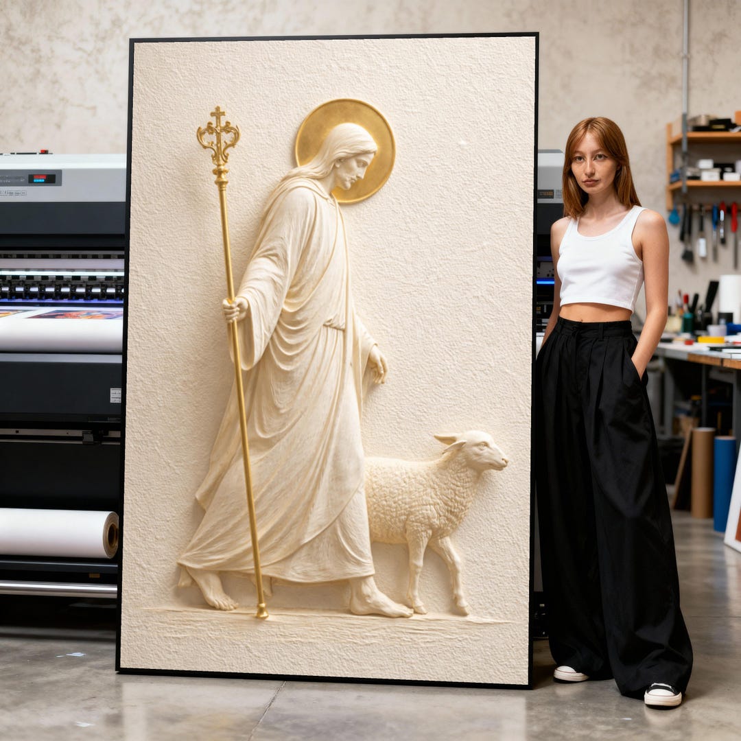Jesus the Good Shepherd Canvas Print, Religious Christian Wall Art - Etsy