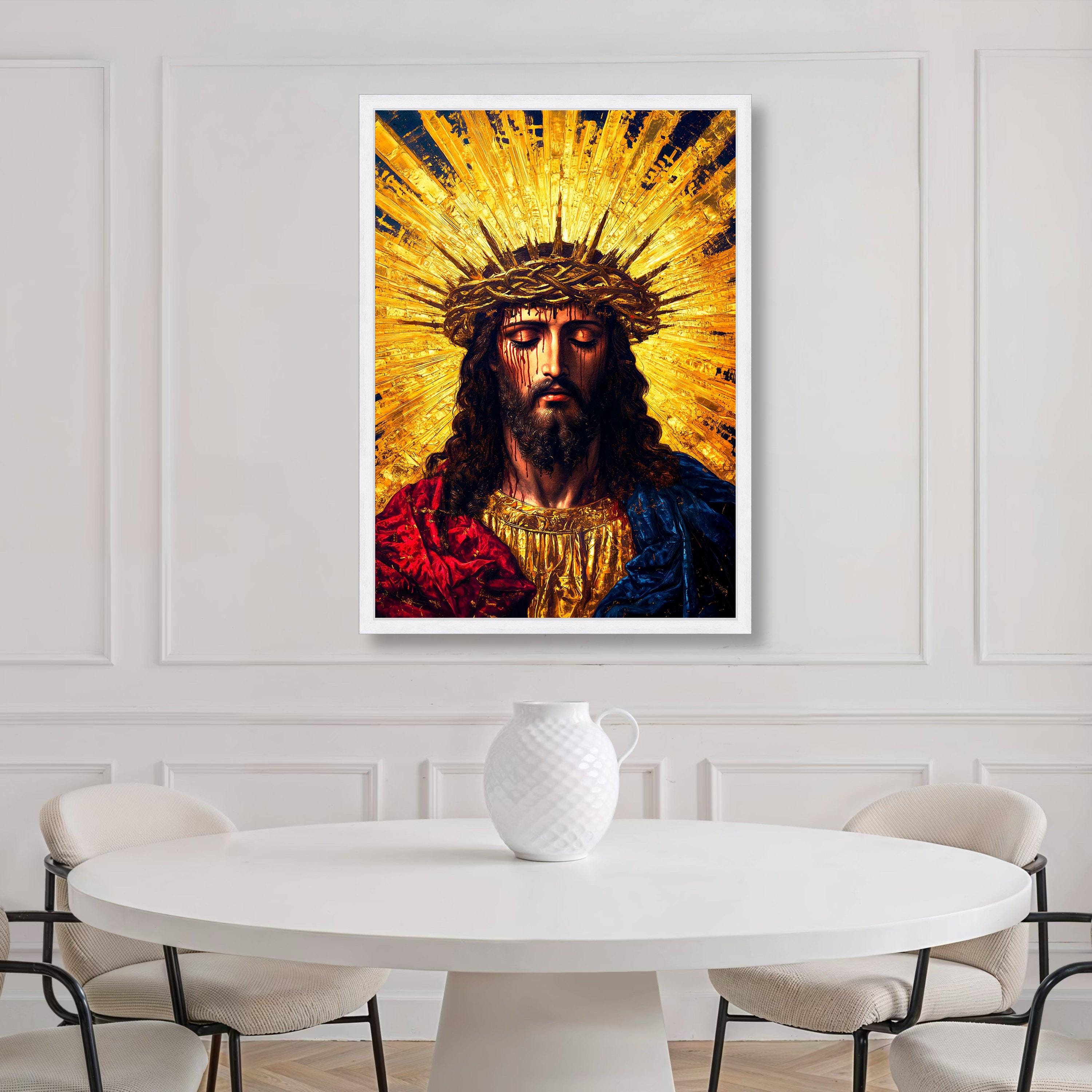 Jesus Christ Crown of Thorns Canvas Print, Religious Wall Art - Etsy