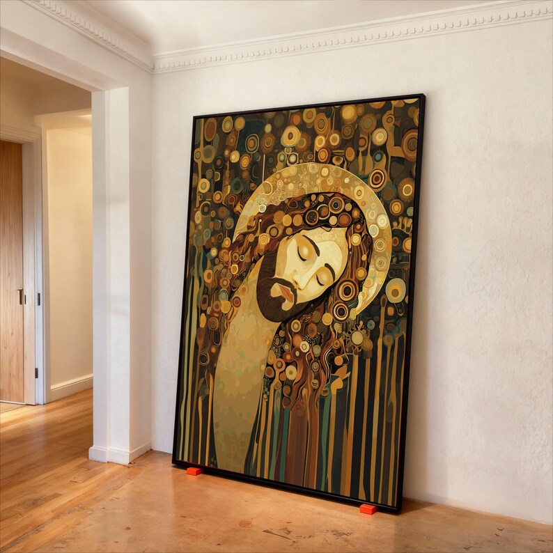 Abstract Jesus Christ Portrait Canvas, Modern Religious Wall Art - Etsy
