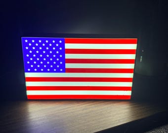 American Flag LightBox with Adjustable Dimmer