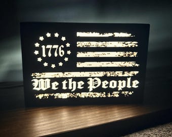 We The People Lightbox with Adjustable Dimmer