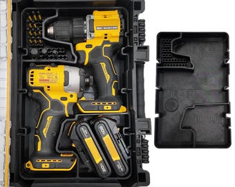 Estuche organizador compacto y profundo para taladro sin escobillas DeWalt de 20 V