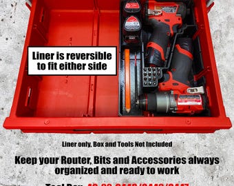 Organizador de taladro/destornillador M12 para cajas de herramientas Milwaukee Packout de 2 y 3 cajones