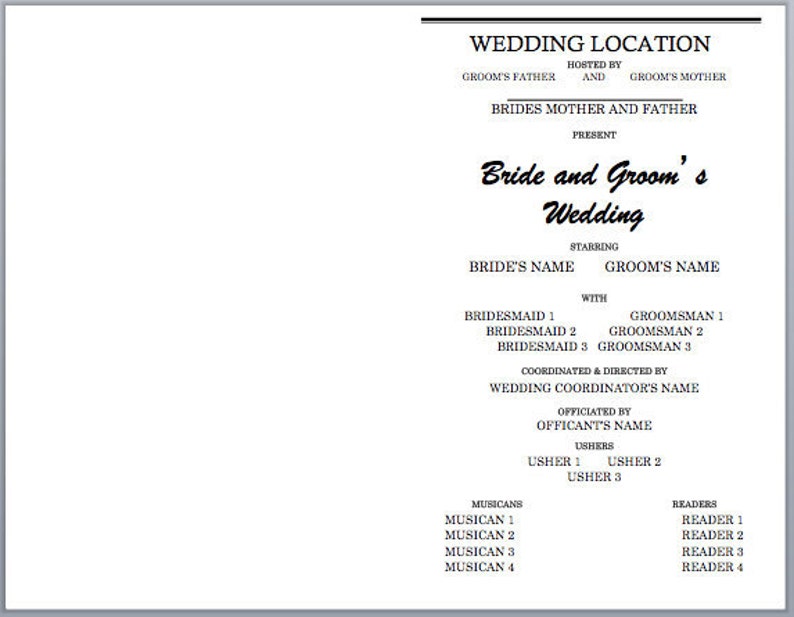 How to make a playbill on word image