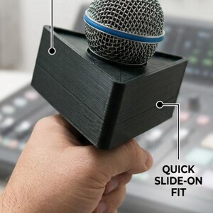 Quadratische Mikrofonfahne – universell passend, 3D-gedrucktes Branding Accessoire Bild 2