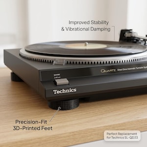 Technics Turntable Replacement Feet (SKLB2) - Set of 4 Flexible Isolation Feet for SL-QD33, SL-B2, SL-D2 & More - Vintage Audio Restoration