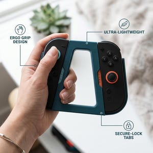 Nintendo Switch 2 Joy-Con Grip - Ergonomische controllerhouder "Pro-Stream" - Comfortabele handgreepadapter voor Next-Gen Switch 2 JoyCons