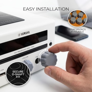 Botão de Volume de Reposição para Yamaha CRX-040 e MCR-040 - Peça de Precisão "Heritage-Fit" - Restauração Personalizada de Sistemas Hi-Fi - Instalação Fácil por Encaixe