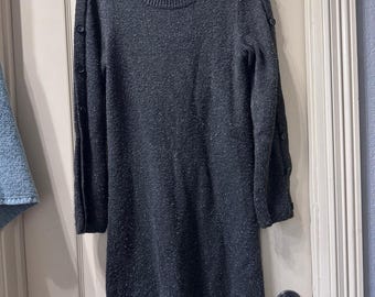 Loft outlet xs sweater dress gray