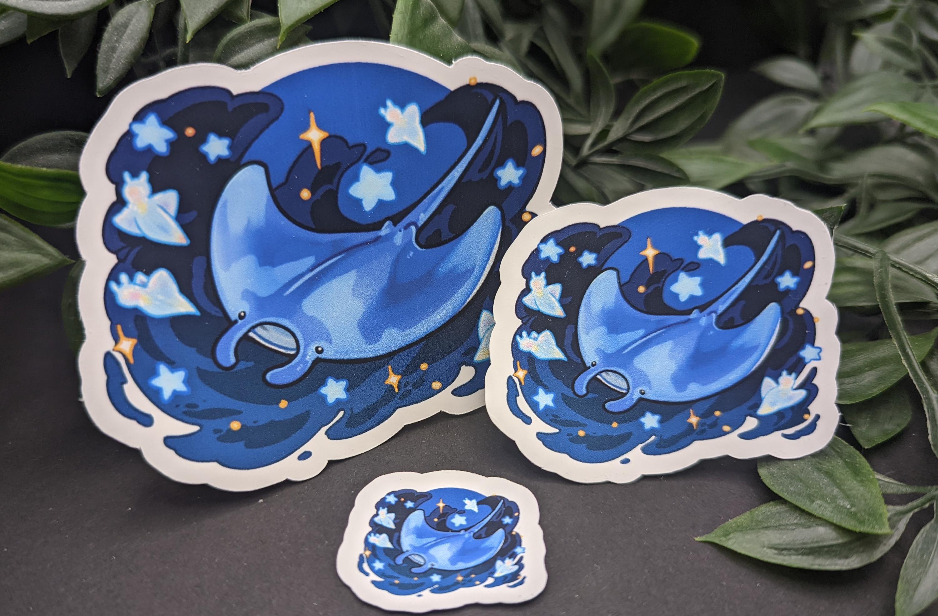 Mantas Migration Vinyl Sticker | Manta Ray Sticker | Sea Angel Sticker ...