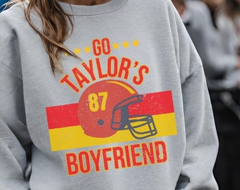 Taylor and Travis Sweatshirt, Taylor's Boyfriend Sweatshirt, Kansas City Football Sweatshirt, Taylor Eras Tour Karma Travis 87