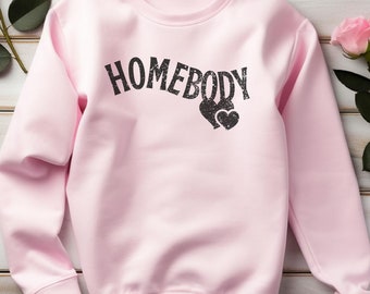 Homebody Vibes Sweatshirt, Homebody Sweatshirt, reading Sweatshirt, homebody shirt, Sweatshirt, Trendy Sweatshirt, cozy sweatshirt, homebody