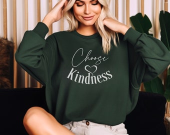 Choisissez la gentillesse, sweat-shirt Choose Kindness, chemise rétro, affirmation positive, chemise gentillesse, col rond gentillesse, chemise santé mentale