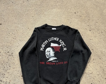 80's Black Martin Luther Crewneck Size M