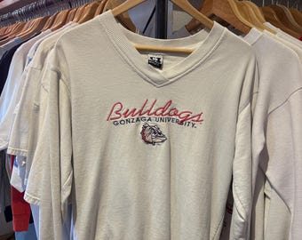 Vintage Gonzaga University Bulldogs Sweatshirt 1990s Size M