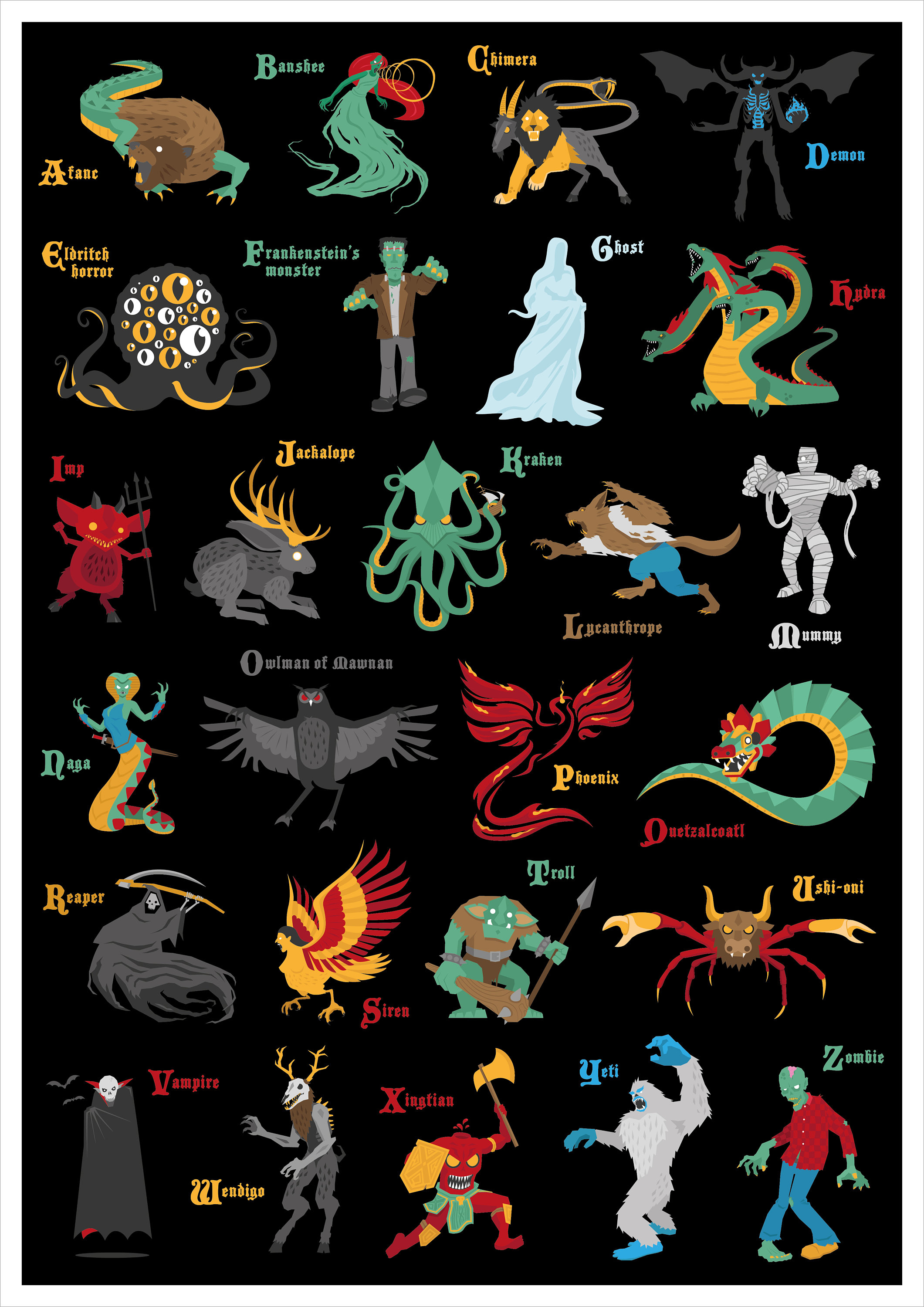 A to Z of Monsters - Etsy Israel
