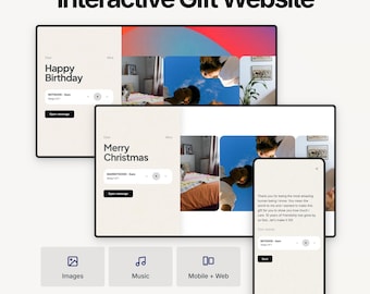 Custom Digital Gift Website | Personalized Interactive Memory Mini App | Animated greeting card