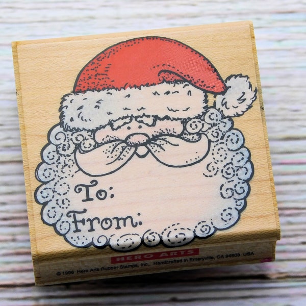 Santa Rubber Stamp - Etsy