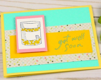 Get Well Cards - Get Well Soon Card - Card For Illness - Greetings Cards - Cards For Her - Handmade Cards - Stampin Up Card