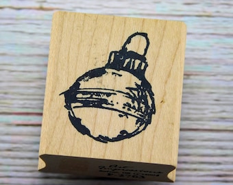 Ornament Rubber Stamp - Christmas Ornament - Art Impressions - Wood Mounted Stamp