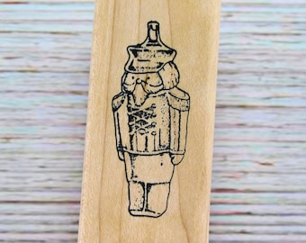 Nutcracker Rubber Stamp - Christmas Nutcracker - Just For Fun Stamps - Wood Mounted Stamp